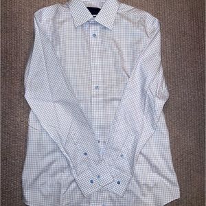 David Donahue Patterned Dress Shirt